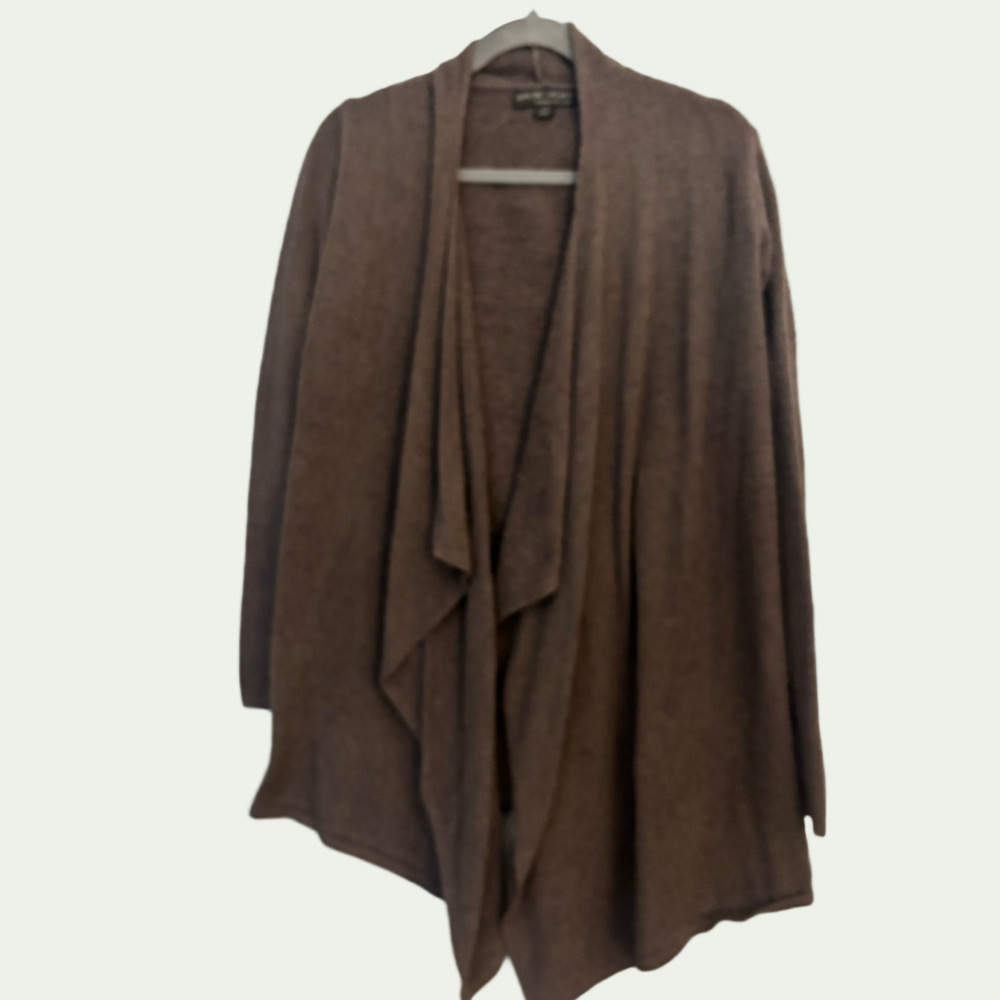 Barefoot Dreams Open Waterfall Bamboo Chic Lite Cardigan Brown Hygee Style 436 S